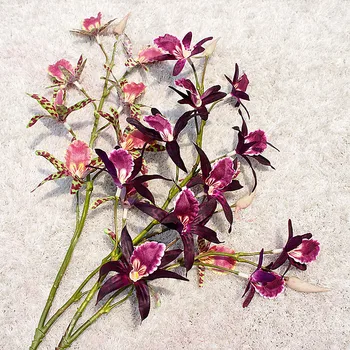 Luksuzni Orhideje Dolge veje, Umetno Cvetje Metulj Orhideja za Božič Doma Poroko pade Okraski flores artificiales