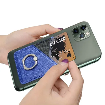 Luksuzni Usnje kartico sim Mobilnega Telefona, Denarnice Za iPhone 11 X XS Max Obroč Nosilec za Žep Režo za Kartico, Nalepko Za Xiaomi Huawei