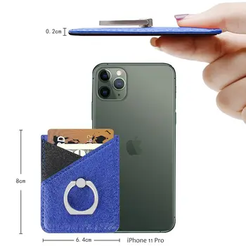 Luksuzni Usnje kartico sim Mobilnega Telefona, Denarnice Za iPhone 11 X XS Max Obroč Nosilec za Žep Režo za Kartico, Nalepko Za Xiaomi Huawei