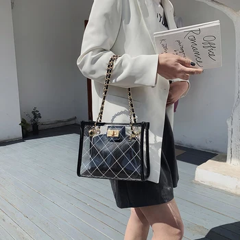 Luksuzni Ženske Crossbody Vrečko Poletje pregleden verige žensk Ramenski Messenger Bag, Velike Zmogljivosti, Ženske Torbice Torba