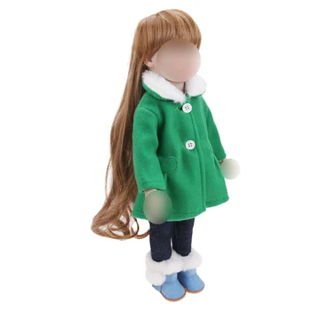 Lutka obleko cyan volne suknji obleko črne hlače igrača primerna oprema 18-inch Dekle lutka in 43 cm lutke otroka c733