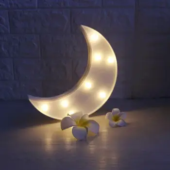 Luštna 3D Luna LED Nočna Lučka Ljubke namizne Svetilke Stenske Namizne Božično zabavo Dekoracijo Otroci Soba Vrtec Lučka za Darilo