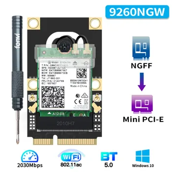 M. 2 Za Mini PCI-E Wi-Fi Adapter Intel AX210NGW 9260 AX200 Brezžična tehnologija Bluetooth za Kartico Wifi WI-FI6E AX210 802.11 AX 160Mhz 2.4 G/5 G/6 G