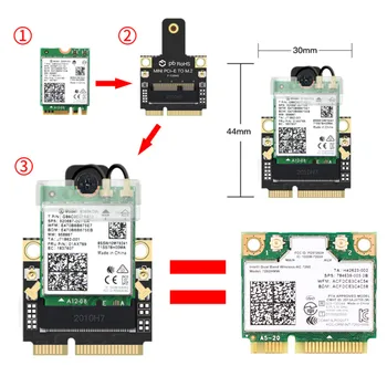 M. 2 Za Mini PCI-E Wi-Fi Adapter Intel AX210NGW 9260 AX200 Brezžična tehnologija Bluetooth za Kartico Wifi WI-FI6E AX210 802.11 AX 160Mhz 2.4 G/5 G/6 G