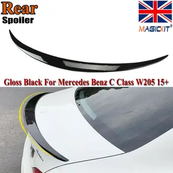 MagicKit Za Mercedes C Razreda W205 Salon ABS Boot Spojler AMG Stil Gloss Black 15-2019