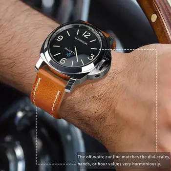 MAIKES Vroče Prodaja Usnja Watch Trak Za Huawei GT2 Samsung Galaxy Watch 46mm Prestavi S3 Amazfit GTR 22 mm Svetlo Rjava WatchBand Stra