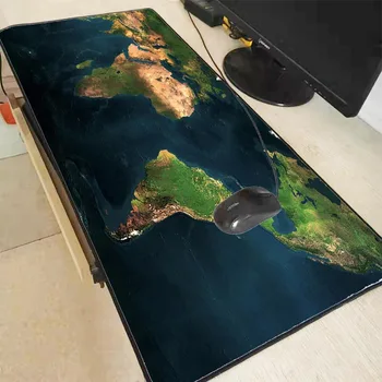 Mairuige Modra Zemljevidu Sveta 900x400mm Velikih Velikosti Igralne Mousepad Black Mouse Pad Zaklepanje Rob Laptop Pc Igra Igralec z Računalniško Opremo