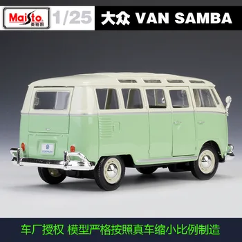 Maisto Diecast 1:24 VW VAN SAMBA Bus Spremenjena Različica Visoko Simulacije vozila Zlitine Model Avtomobila