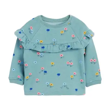 Malo maven otrok postavlja nove jeseni Bombaž blagovne znamke dolg rokav cvet natisniti majico + cvet tiskanja hlače 20552