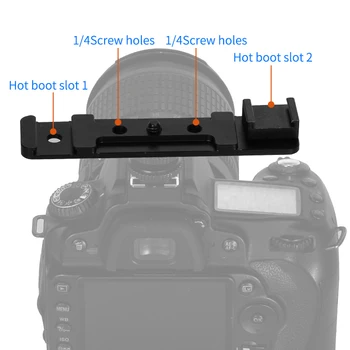 MAMEN 1 do 2 vroče boot sedež s tremi 1/4 vijak odprtine za SONY/Nikon/Canon Povezati z Moile telefon//Mikrofon kamera LED luči