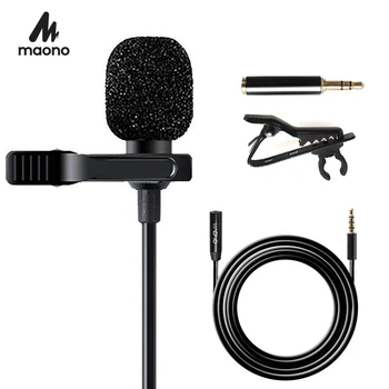 MAONO Lavalier Mikrofon s 6M Kabel Podaljšek Kondenzator Mikrofon za Prostoročno Clip-on za iPhone, Android Pametni telefon DSLR Kamera