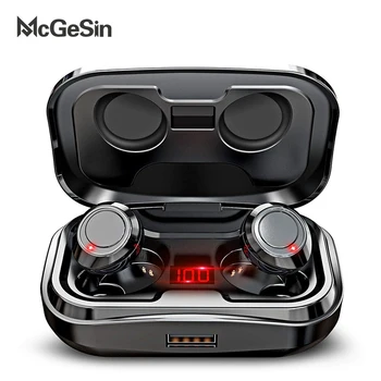 McGeSin Brezžične Bluetooth Slušalke 2020 Novo TWS Slušalke 9D Stereo zvok Glasbe Čepkov IPX7 Nepremočljiva Z 3500mAh Za Telefon