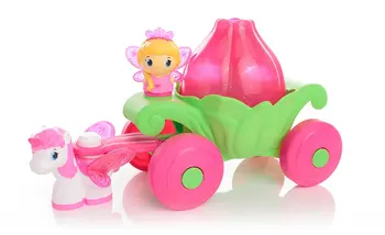 MEGA BLOKS Prvi Gradbeniki Serije Flower Bud Prevoz Samorog Nastavite Bloka Igrače Otroške Igrače Otroška Darila za Rojstni dan