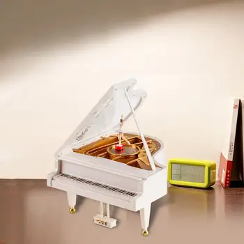 Mehanske Klasična Balerina Ples na Klavir, Glasbena skrinjica po maslu Valentinovo Darilo Edinstven Design z Lepo Obliko 20DC03