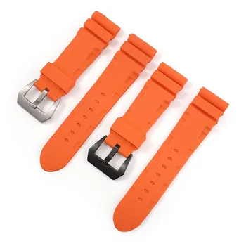 Mehke Gume Watchband 22 mm 24 mm Zamenjava Zapestnica Šport Silikonski Watch Trak Trakovi Manžeta