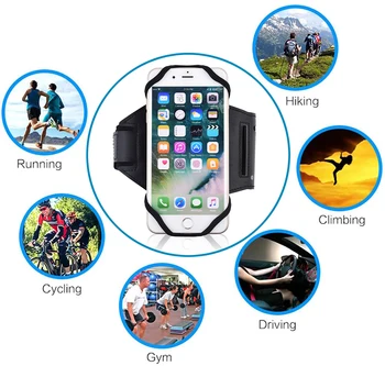 Mehke Silikonske Šport Teče obroči za roke Vrečko Telefon Primeru Nosilec Za iPhone 11 Pro Max X XR XS 8 7 Note Samsung 20 10 Lite S20 Ultra