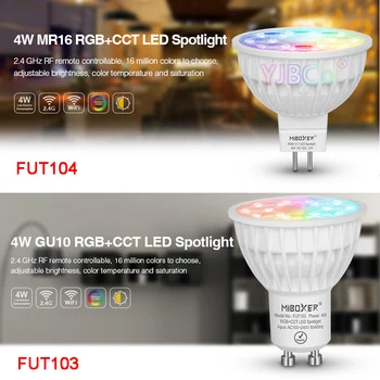 Miboxer 4W RGB+SCT LED Žarometi, FUT103 GU10 FUT104 MR16 led Žarnica svetilka za Spalnico Restavraciji dnevno sobo Kuhamo osvetlitev prostora