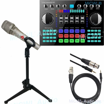 MiCWL KSM105 Kondenzatorja v Živo Mikrofon Digitalni Avdio Kartice, Zvočne Kartice Mešalna miza za Studio Snemanje Omrežja v Živo