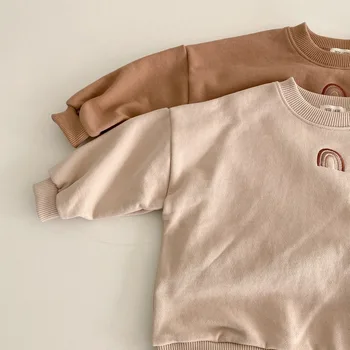 MILANCEL 2020 otroška oblačila mavrica vezenje baby bodysuit o vratu baby fantje enem kosu dolg rokav baby onesie