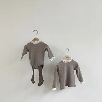 MILANCEL Baby Bodysuits Cvet Ovratnik Malčka Dekleta Enem Kosu Zgostitev Dojenčka bo Ustrezala Otroška Oblačila