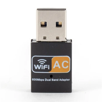 Mini Brezžična USB WiFi Adapter 600Mbps Antene wifi mrežno Kartico, Dual Band 2,4 G 5G Adapter Lan USB Ethernet Adapter Sprejemnik
