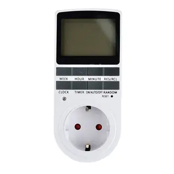 Mini Digitalni LCD 230V 16A Časovnik Stikalo Vtičnica Vtičnica Plug-v Času Nadzora za Kuhinjo Električnih Naprav EU Vtič z Colock