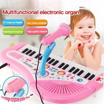 Mini Elektronski Klavir Otroška Glasba Igrače 37 Tipke Otroci Klavir Dojenčka Igranje Klavirja Poučevanja Izobraževalne Igrače, Z Mikrofonom