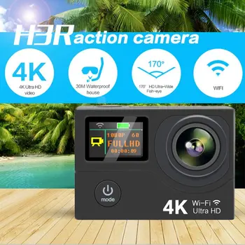 Mini H3R 4K Ultra Full HD Šport Kamera, WIFI Daljinski upravljalnik Podvodni Gibanje Digitalni Nepremočljiva Video Kamera