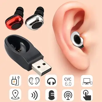 Mini Nepremočljiva Bluetooth Slušalke za V Uho Nevidno Poslovni Avto Brezžične Slušalke z Magnet za Polnilnik USB za Pametne telefone