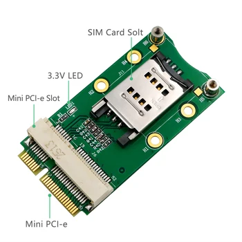 Mini PCI-E vmesniško Kartico mPCIe s Kartice SIM v Režo za 3G 4G Modul za Kartico (U) sim Reža za Podaljšanje / WWAN LTE / GPS Kartica Namizni Prenosni računalnik