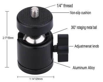 Mini Žoga Glavo za HTC VIVE Svetilniki bazne Postaje Kamere je HTC 360-Stopinjski Stojalo Adapter Žogo Glavo Kamera Mount Holde