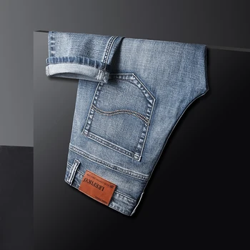 Mlade moške slim naravnost traper kavbojke 2020 jeseni blagovno znamko oblačil kakovostnega bombaža stretch udobno moda classic jeans