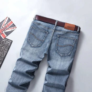 Mlade moške slim naravnost traper kavbojke 2020 jeseni blagovno znamko oblačil kakovostnega bombaža stretch udobno moda classic jeans