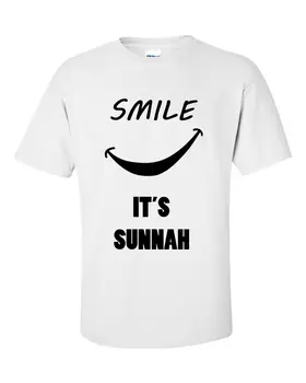 Mladi modni zabavne majice bombaža moške oblačila Islamske Novost Darilo T-Shirt NASMEH smešno načrt prodaje tees