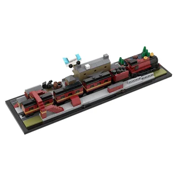 MOC-31632 Čarobno prehodu Express Vlak in Čarobno Postaja Model Zgradbe (Building Block Izobraževalne Igrače za Otroke