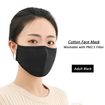 Moda Bombaž Masko Stroj za Večkratno uporabo Obraz, Usta Maske z ogljem Filter PM2.5 Usta-žarilna Tkanine Masko