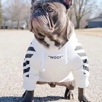 Moda Francoski Buldog Oblačila Klasičnih Prugasta Pes Kostum Debel Pulover Retro Pes Hoodie Pug Chihuahua Pomorjansko Pet Oblačila