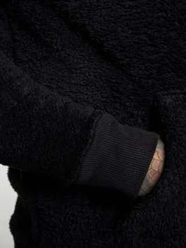 Moda za Jesen Zimo Zunanji moška Flis Plus Žamet Oblazinjeni Suknjič Toplo Hooded Majica Zimski Fitnes, Tek Majica