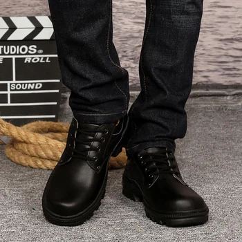 Moda za Moške stanovanj čevlji Pravega usnja moški čevlji Mehko priložnostne čevlji čipke Visoke kakovosti Črni moški čevlji velika velikost 47