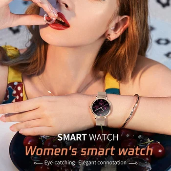Moda za Ženske je Pametno Gledati Celoten Zaslon na Dotik Ženske Dekle Smartwatch Srčni utrip, Krvni Tlak Monitor Ure za Android IOS