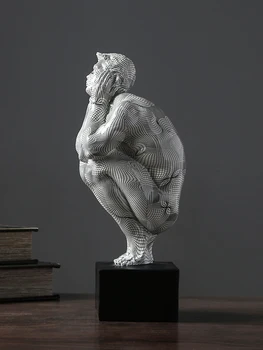 Moderni Kipi Ustvarjalne Čepe Misleč Človek Kip Umetnosti Dnevne Sobe Starinsko Opremo Doma Okraski V Severni Evropi
