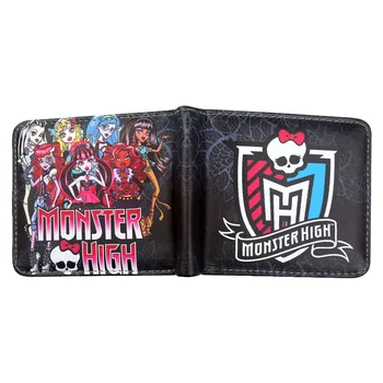Monster High Teen Dekleta Dvo-Krat Denarnice Moda Lutka Denarnico Z Kovanca Pocket