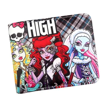 Monster High Teen Dekleta Dvo-Krat Denarnice Moda Lutka Denarnico Z Kovanca Pocket