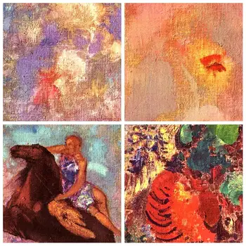 Morden Impresionizma Odilon Redon Grške Mitologije Muse Konj A4 Art Tisk Plakat Povzetek Steni Sliko Platno Oljna Slika Dekor