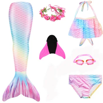 Morska deklica Repi Lahko dodate Monofin Fin Kostume Otroke, Plavanje, Dekleta, Otroci Kopalke Ariel Swimmable morska deklica Rep za Plavanje