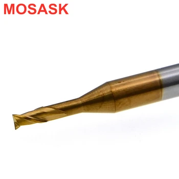 MOSASK 2 predvsem piščali HRC60 mikro 0,5 MM 0,6 MM Obdelave, iz Nerjavnega Jekla Karbidne Trdine Mala Pot Rezkanje Rezalnik