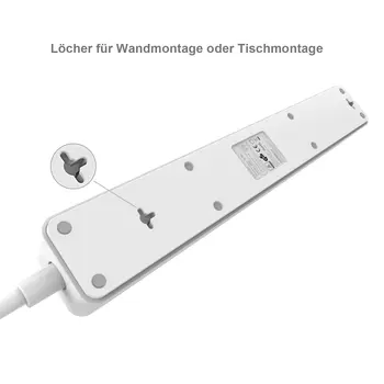 Moč Trakovi Prenapetostna Zaščita 3/4/5 AC EU Vtičnice Plug z Vtičnico USB Polnjenje prek kabla USB Vrata Prenapetostna Zaščita 1,5 m Kabel Podaljšek
