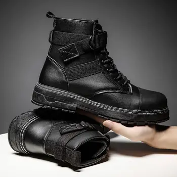 Moške zimske čevlje toplo 2020 Udobno Non-Slip moških sneg škornji moški čevlji 79