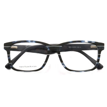 Moški Kvadratnih očala okvirji za Sodobne ženske, Priložnostne Slog, poln-rim Črtasto Vzorec lahki Eyeglass Okvirji črno Modra rjava
