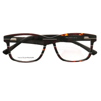Moški Kvadratnih očala okvirji za Sodobne ženske, Priložnostne Slog, poln-rim Črtasto Vzorec lahki Eyeglass Okvirji črno Modra rjava